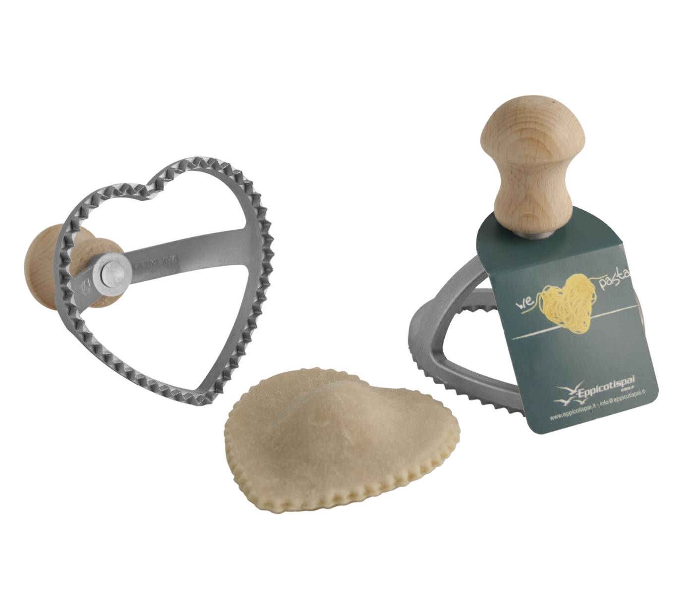 Cortador para ravioli em formato coração - 8,5 cm